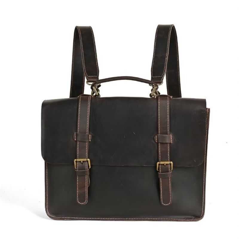 Bolsa Ombro Masculina Chique Executiva Couro Jacaré - Preto