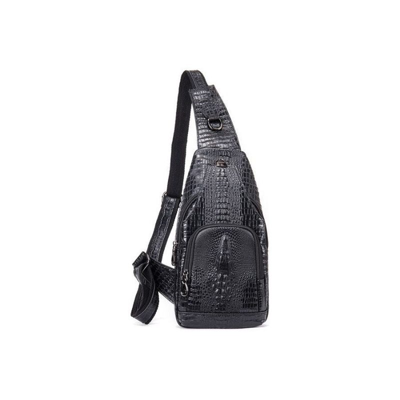 Bolsa Ombro Masculina Com Estampa Crocodilo Mensageiro