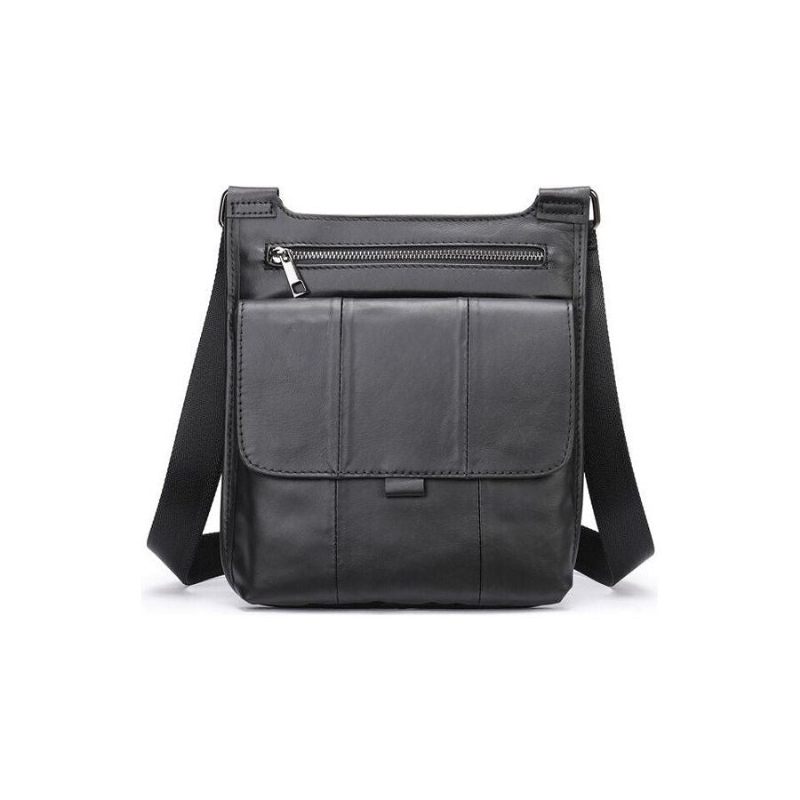 Bolsa Ombro Masculina Com Zíper E Mensageiro Crossbody - Preto