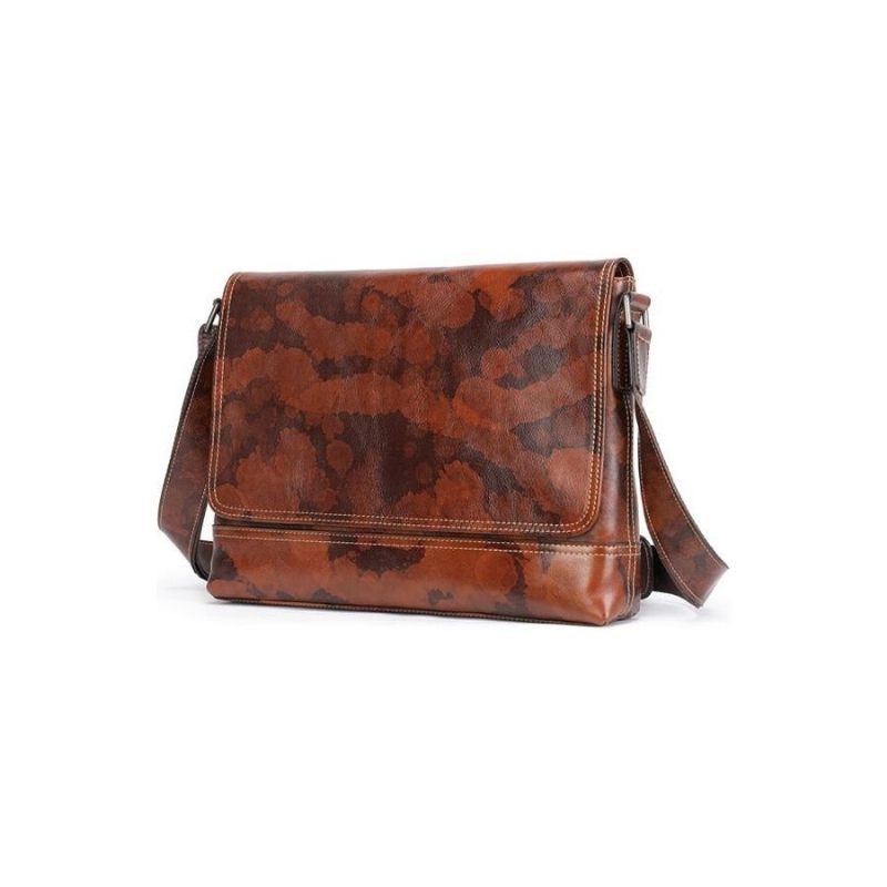 Bolsa Ombro Masculina Com Zíper Vintage Mensageiro Crossbody