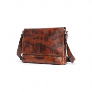 Bolsa Ombro Masculina Com Zíper Vintage Mensageiro Crossbody