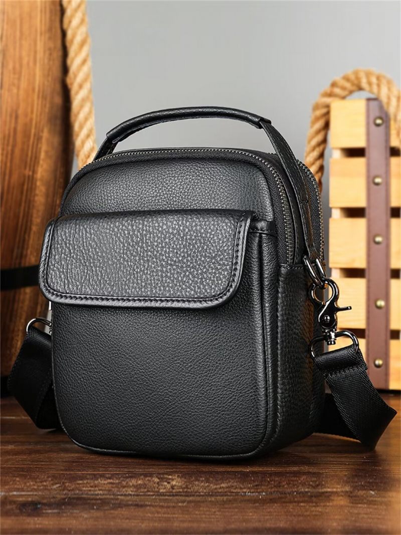 Bolsa Ombro Masculina Couro Aristocrat's Appeal - Preto