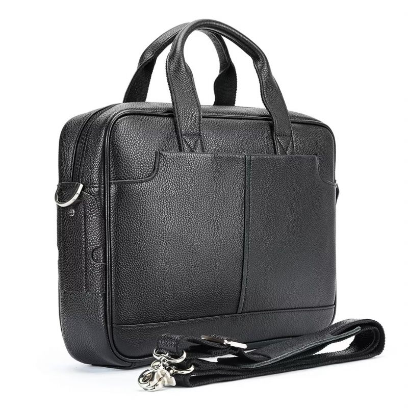 Bolsa Ombro Masculina Couro Cavalheiro Distinto - Preto1