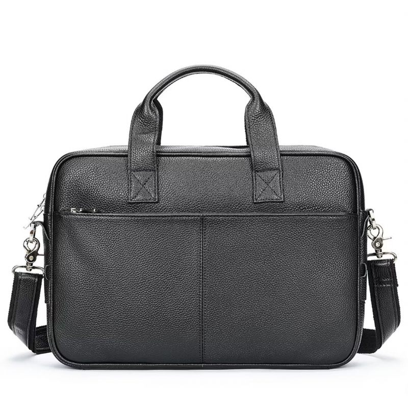 Bolsa Ombro Masculina Couro Cavalheiro Distinto - Preto1