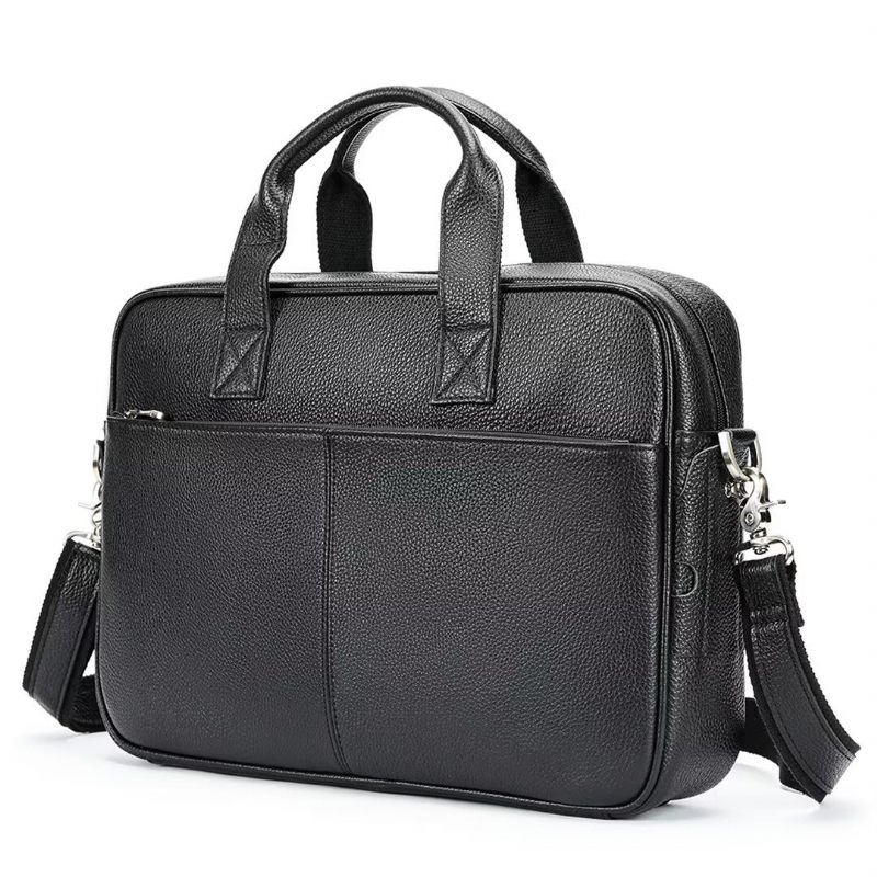 Bolsa Ombro Masculina Couro Cavalheiro Distinto - Preto1