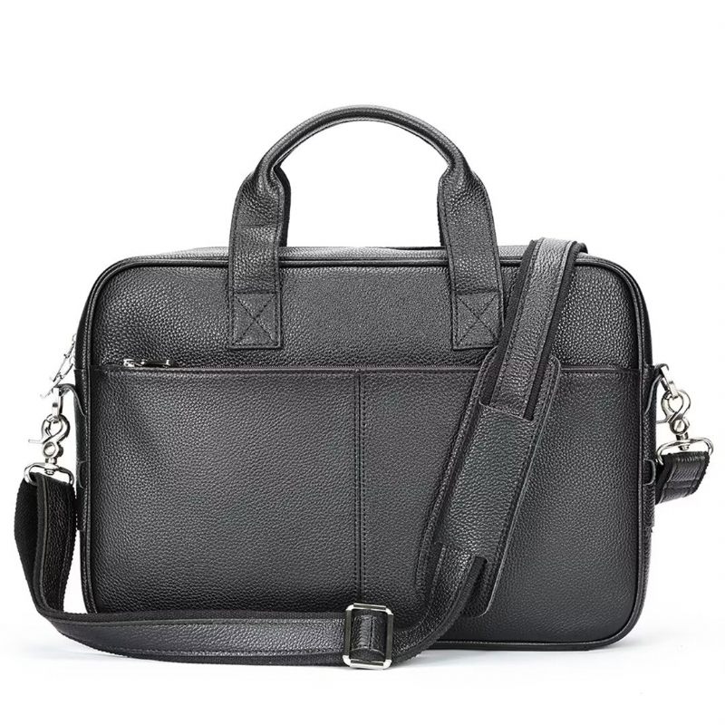 Bolsa Ombro Masculina Couro Cavalheiro Distinto - Preto1