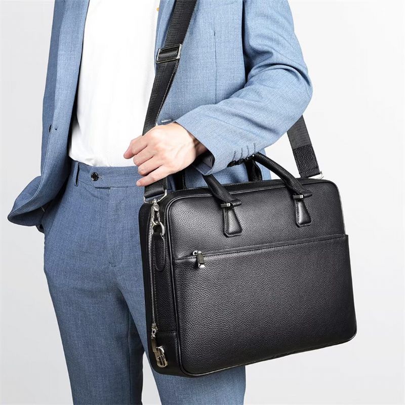 Bolsa Ombro Masculina Couro Elite Executiva - Preto