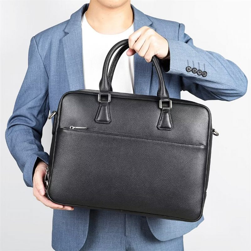 Bolsa Ombro Masculina Couro Elite Executiva - Preto