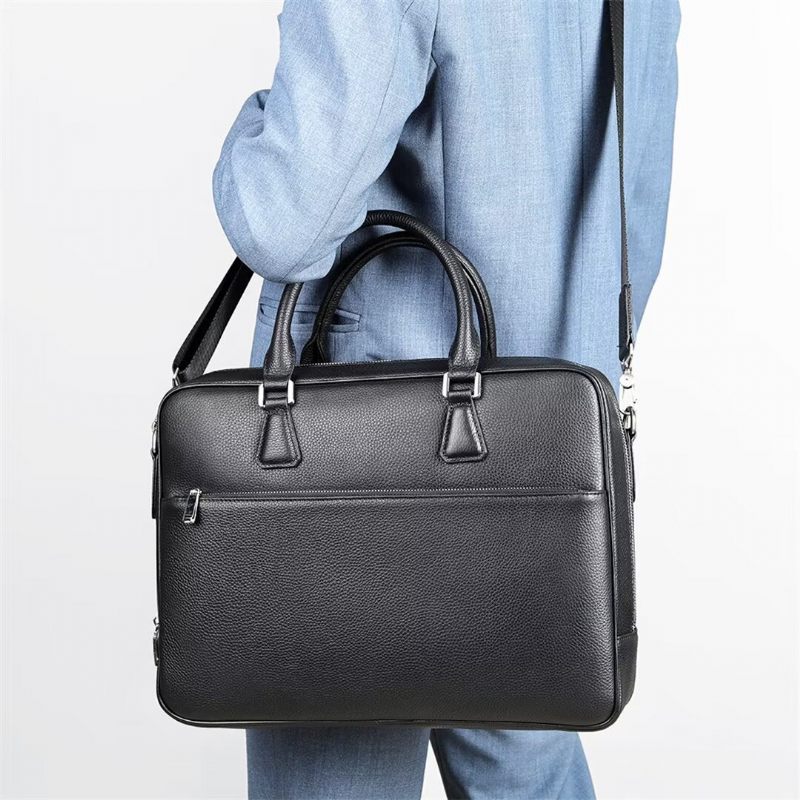 Bolsa Ombro Masculina Couro Elite Executiva - Preto