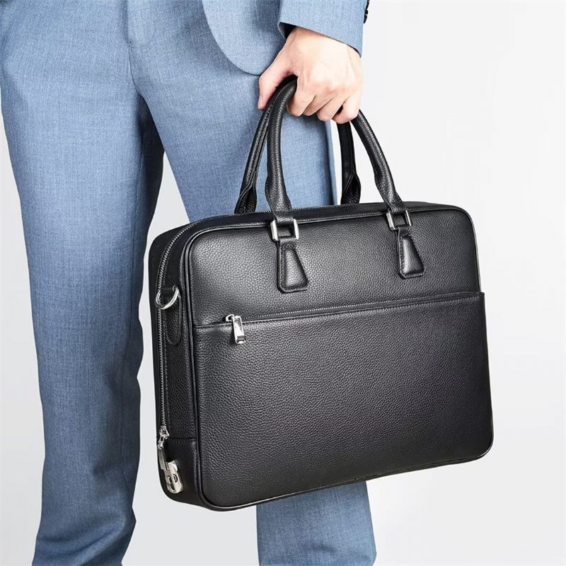 Bolsa Ombro Masculina Couro Elite Executiva - Preto