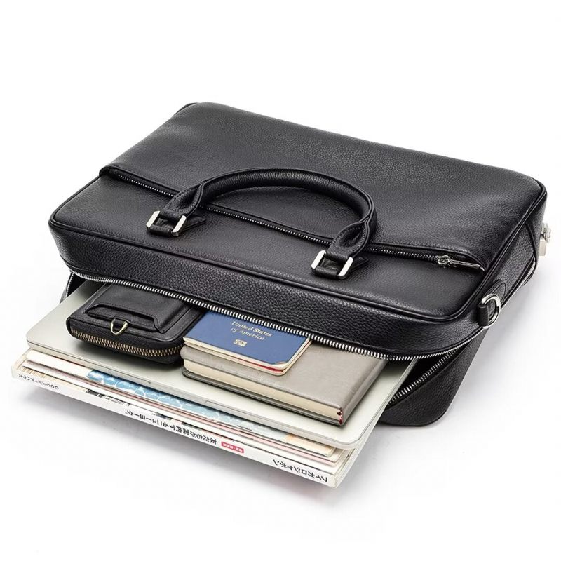 Bolsa Ombro Masculina Couro Elite Executiva - Preto