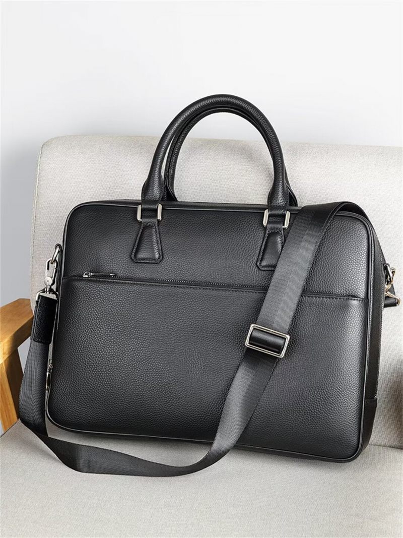 Bolsa Ombro Masculina Couro Elite Executiva - Preto