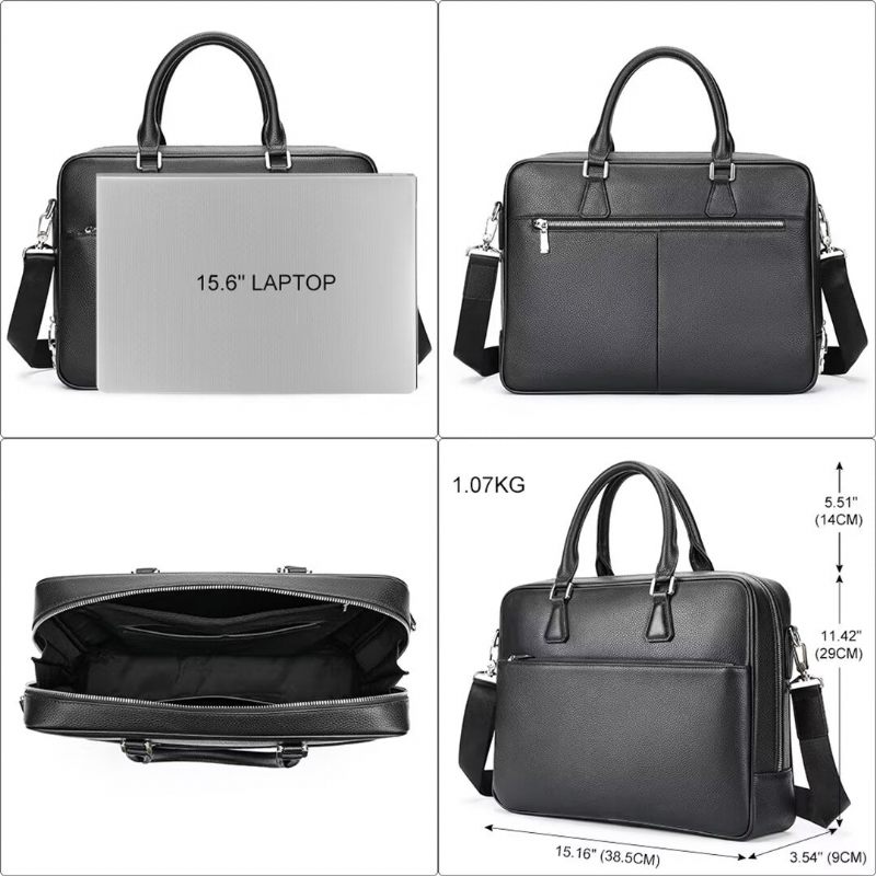 Bolsa Ombro Masculina Couro Elite Executiva - Preto