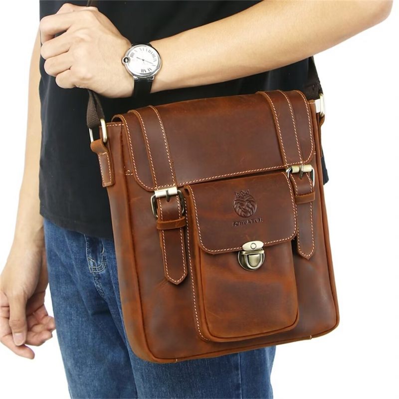 Bolsa Ombro Masculina Couro Imperial - Café