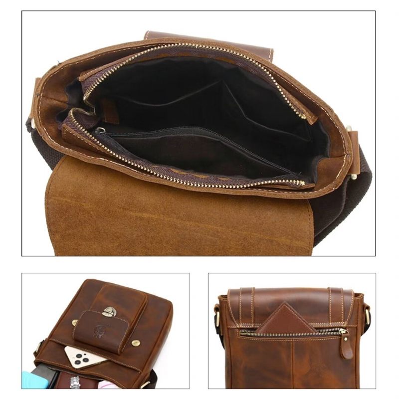 Bolsa Ombro Masculina Couro Imperial - Café