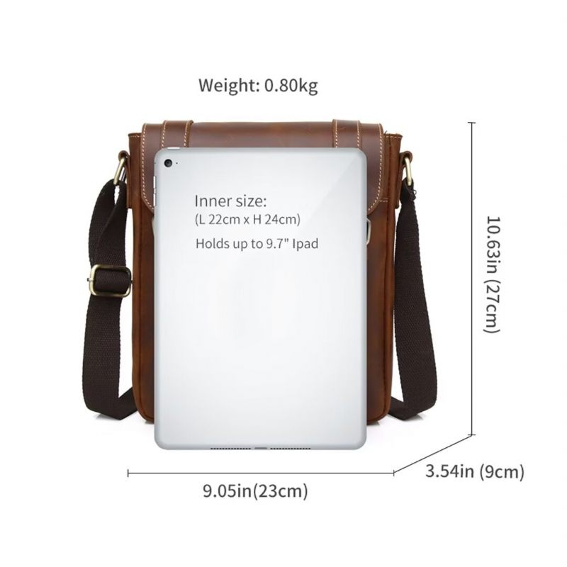 Bolsa Ombro Masculina Couro Imperial - Café