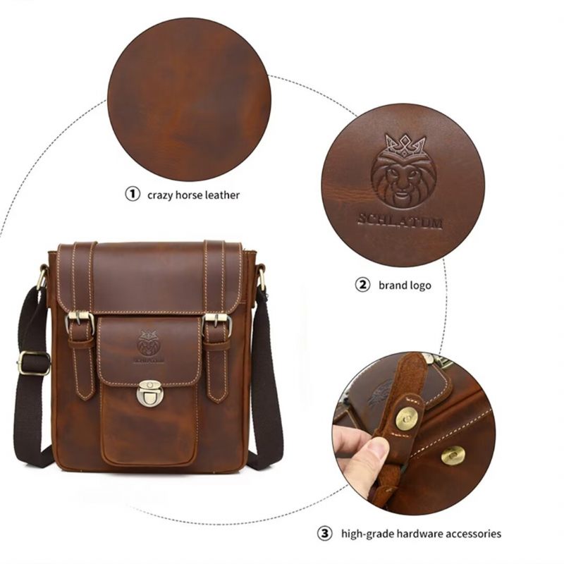 Bolsa Ombro Masculina Couro Imperial - Café