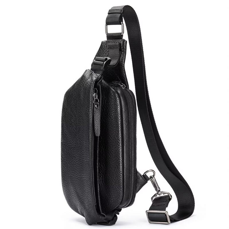 Bolsa Ombro Masculina Couro Jacaré Trailblazer - Preto