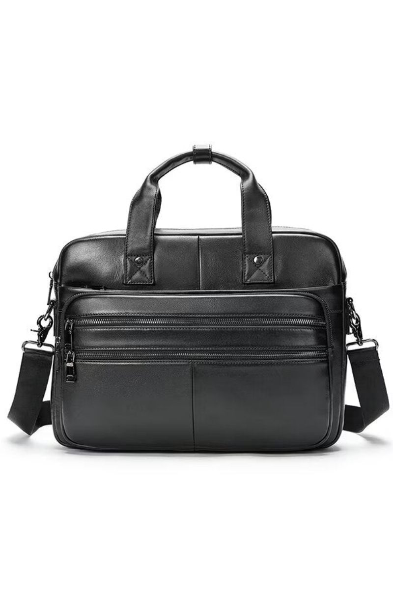 Bolsa Ombro Masculina Couro Jacaré Urbano - Preto