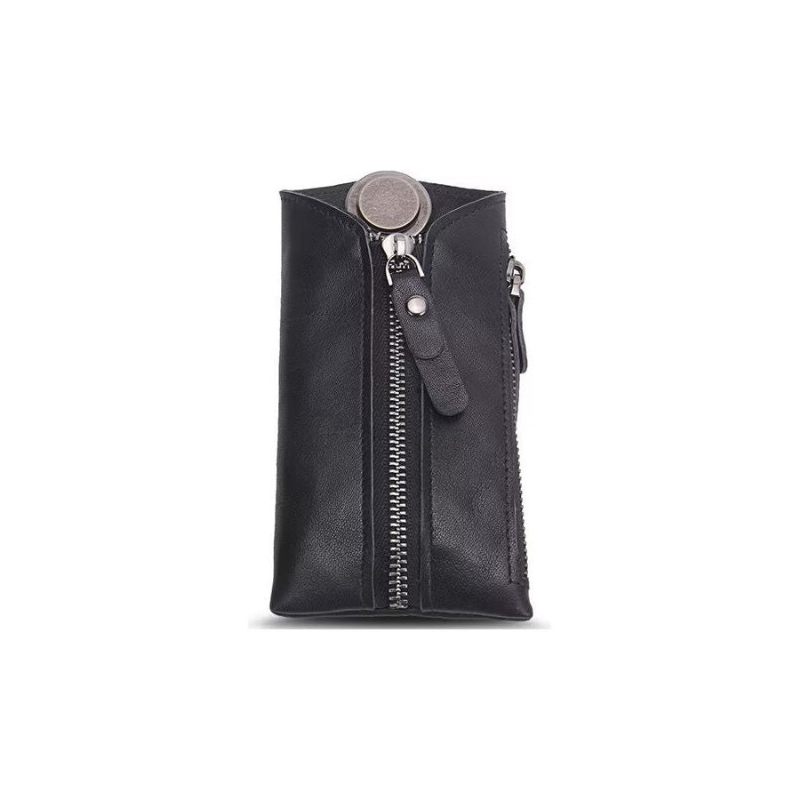 Bolsa Ombro Masculina Couro Luxo Com Chave - Preto