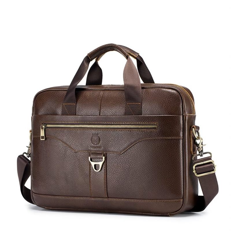 Bolsa Ombro Masculina Couro Metropolitan Prestige - Marrom