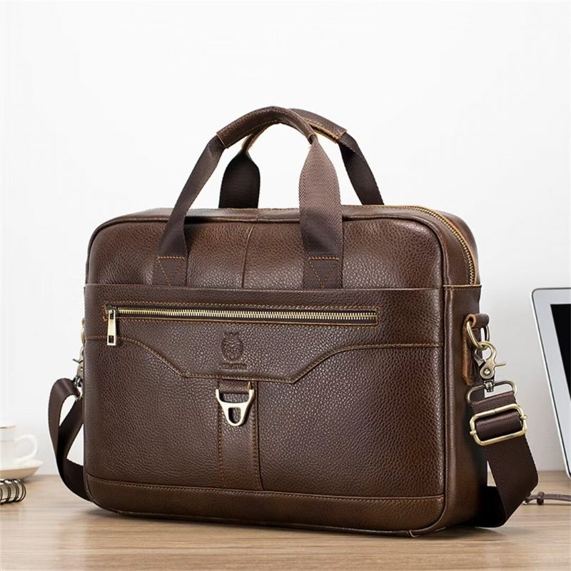 Bolsa Ombro Masculina Couro Metropolitan Prestige - Marrom