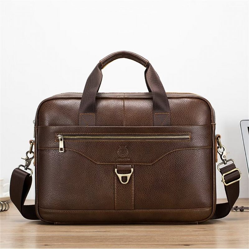 Bolsa Ombro Masculina Couro Metropolitan Prestige - Marrom