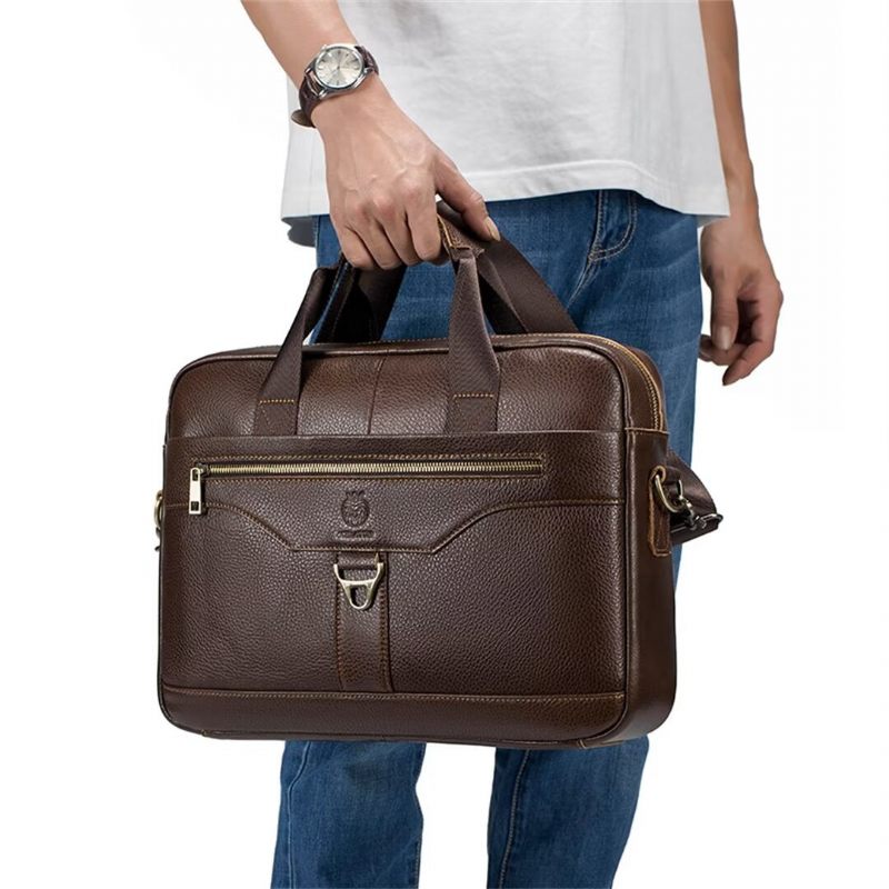 Bolsa Ombro Masculina Couro Metropolitan Prestige - Marrom