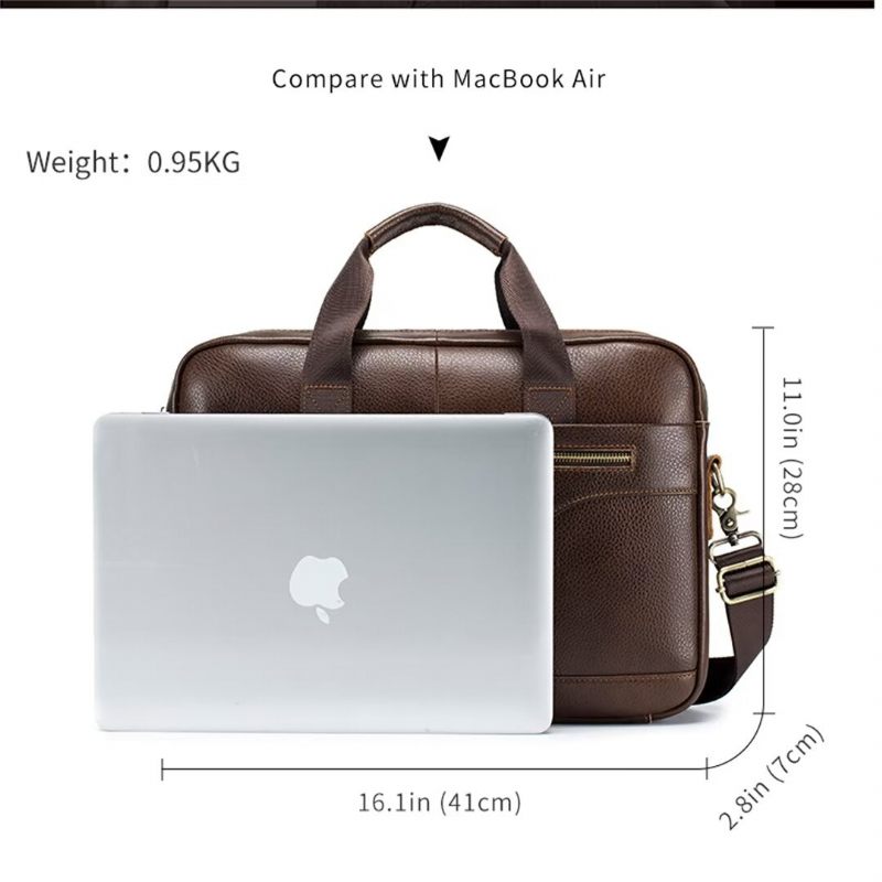 Bolsa Ombro Masculina Couro Metropolitan Prestige - Marrom