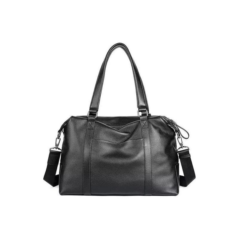 Bolsa Ombro Masculina Elegante Couro - Preto