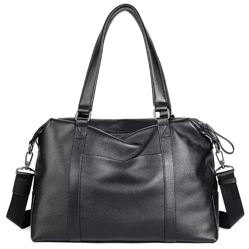 Bolsa Ombro Masculina Elegante Couro - Preto