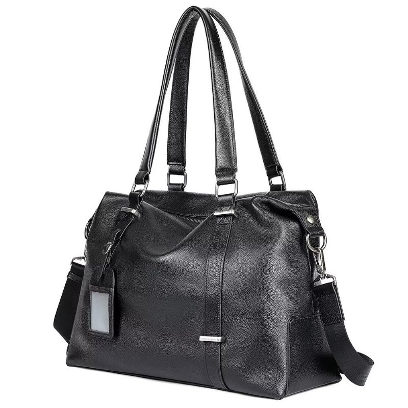 Bolsa Ombro Masculina Elegante Couro - Preto