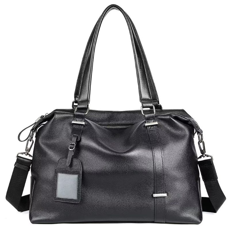 Bolsa Ombro Masculina Elegante Couro - Preto