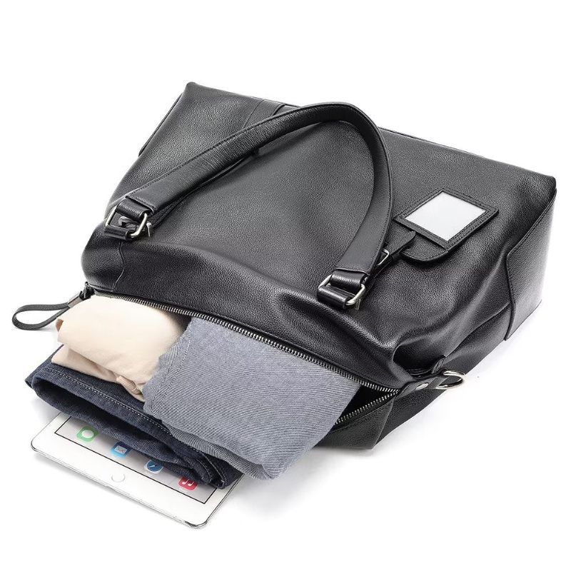 Bolsa Ombro Masculina Elegante Couro - Preto