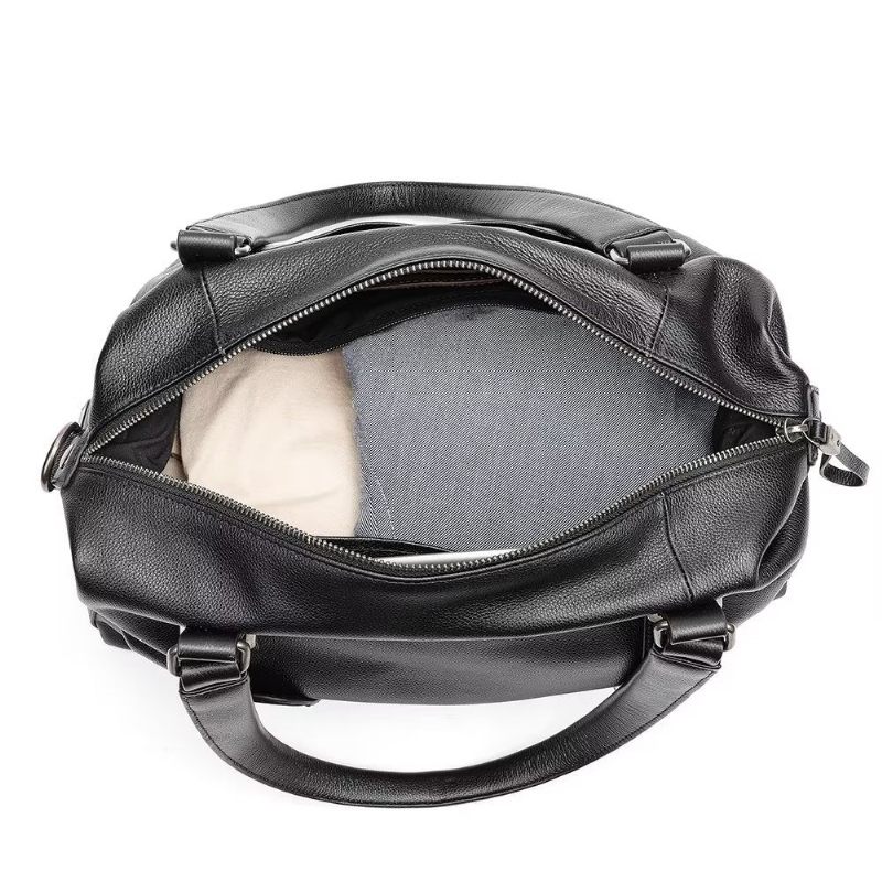 Bolsa Ombro Masculina Elegante Couro - Preto