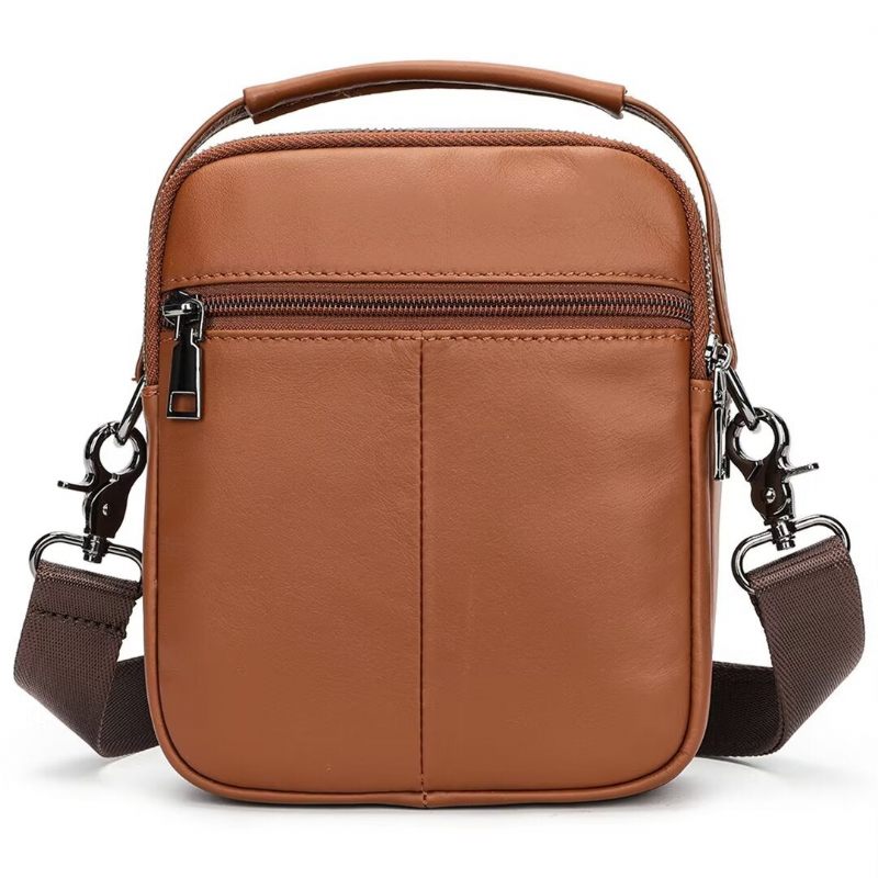 Bolsa Ombro Masculina Elegante Couro Frontier - Preto