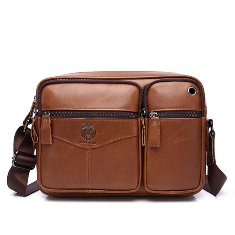 Bolsa Ombro Masculina Elegante Couro Voyager - Preto