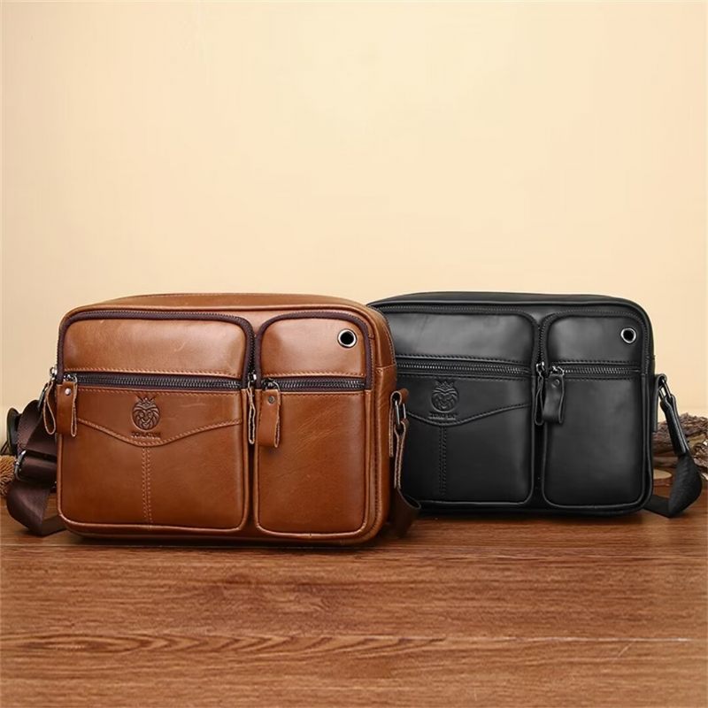 Bolsa Ombro Masculina Elegante Couro Voyager - Preto