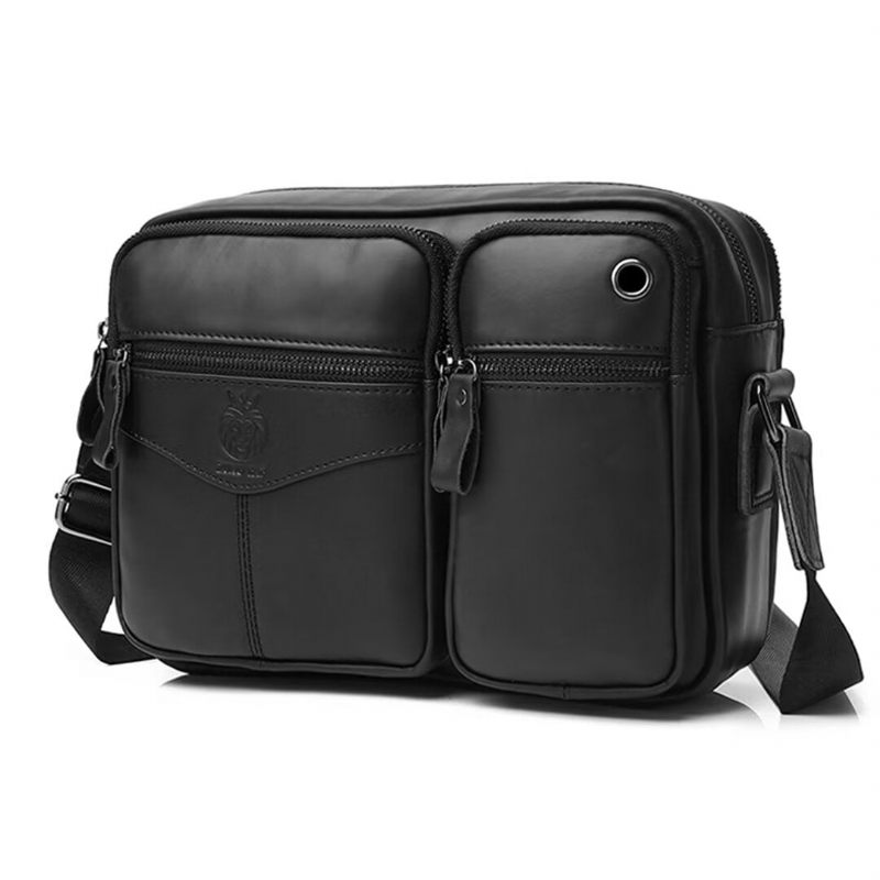 Bolsa Ombro Masculina Elegante Couro Voyager - Preto