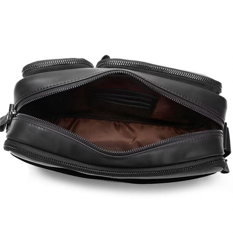 Bolsa Ombro Masculina Elegante Couro Voyager - Preto