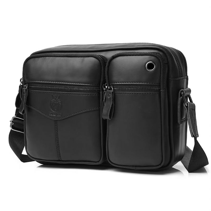 Bolsa Ombro Masculina Elegante Couro Voyager - Preto