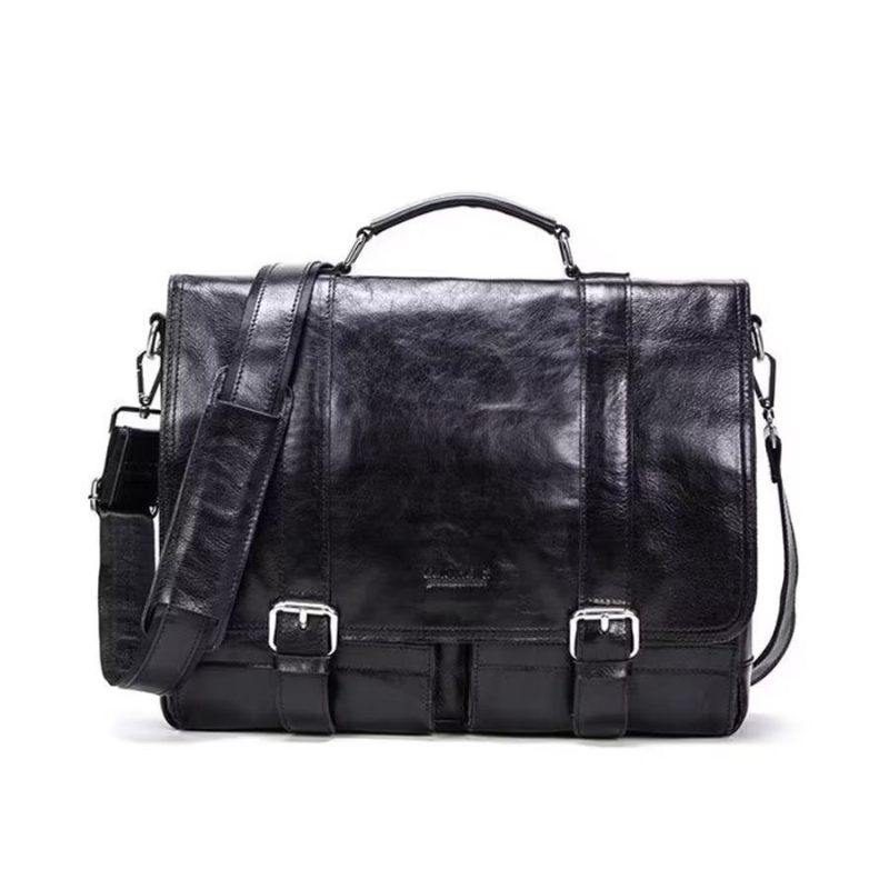 Bolsa Ombro Masculina Elegante Crossbody Couro Genuíno