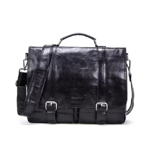 Bolsa Ombro Masculina Elegante Crossbody Couro Genuíno