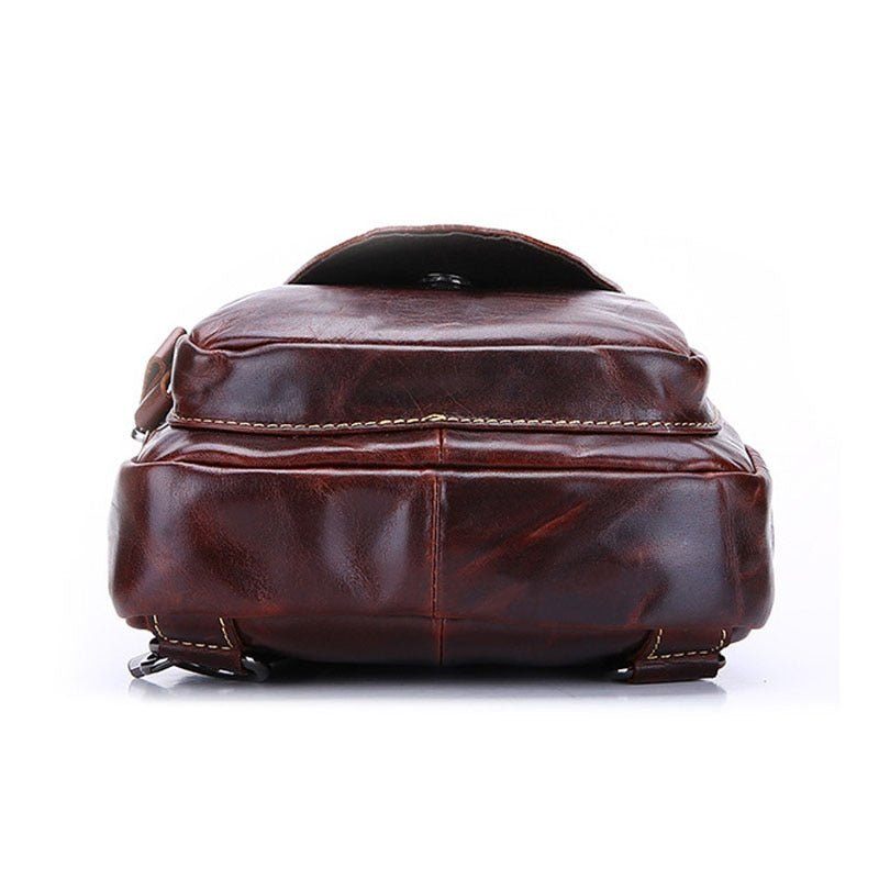 Bolsa Ombro Masculina Elegante Mensageiro Tipo Estilingue - Marrom