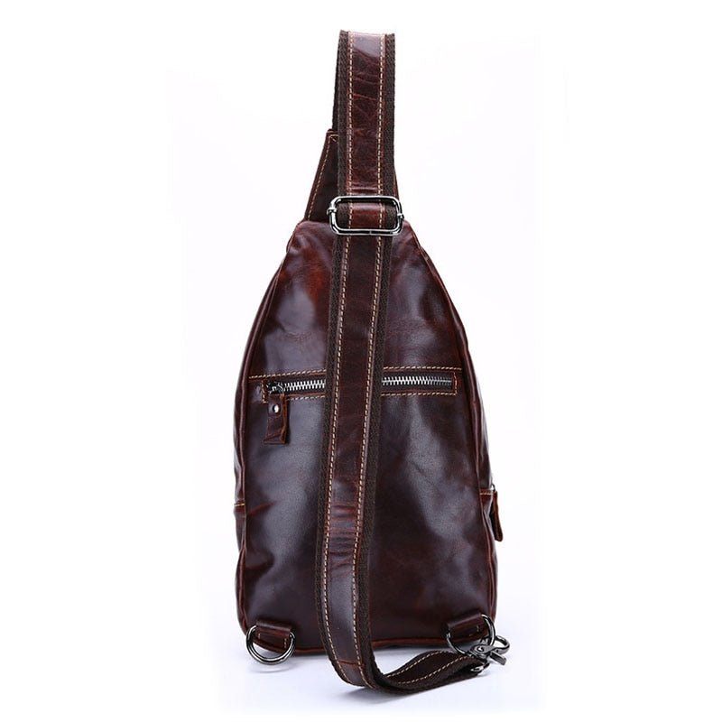 Bolsa Ombro Masculina Elegante Mensageiro Tipo Estilingue - Marrom