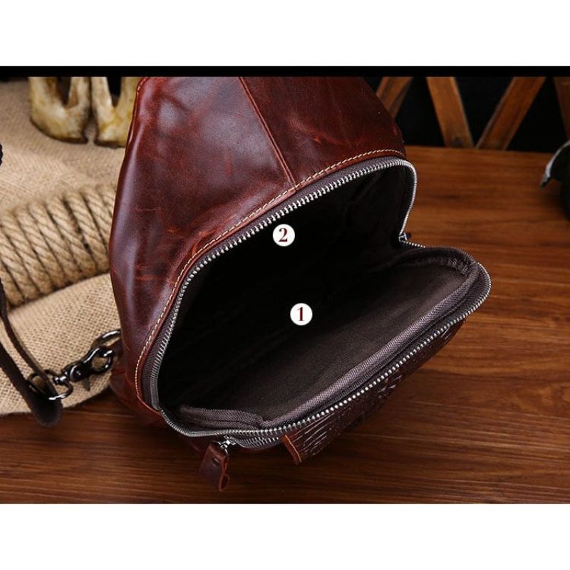 Bolsa Ombro Masculina Elegante Mensageiro Tipo Estilingue - Marrom