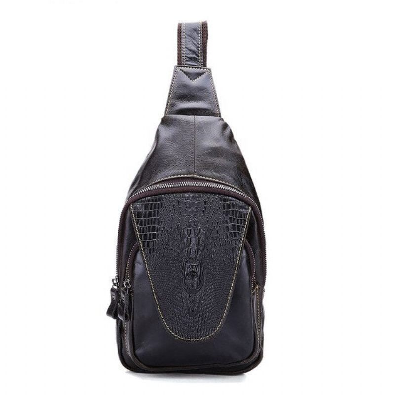 Bolsa Ombro Masculina Elegante Mensageiro Tipo Estilingue - Café