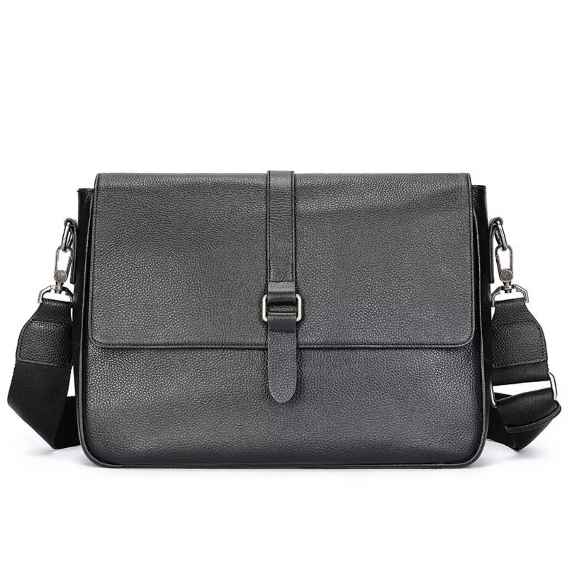 Bolsa Ombro Masculina Executiva Elite Em Couro Jacaré