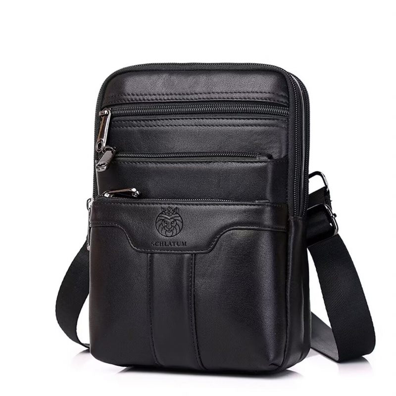 Bolsa Ombro Masculina Gallant Traveller Couro - Preto