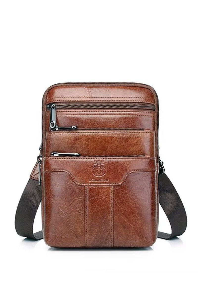 Bolsa Ombro Masculina Gallant Traveller Couro - Preto